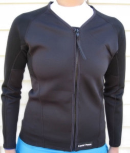 Women's 1.5mm Wetsuit Jacket, Full Front Zipper, Long Sleeve