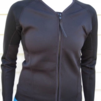 Women's 1.5mm Wetsuit Jacket, Full Front Zipper, Long Sleeve
