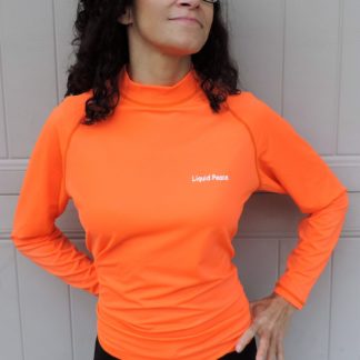 Women's Bright Orange, Long Sleeve, Rash Guard