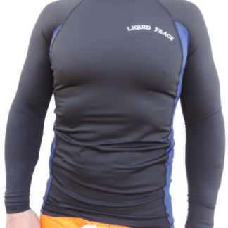 Men's Black & Blue, Long Sleeve, Rash Guard