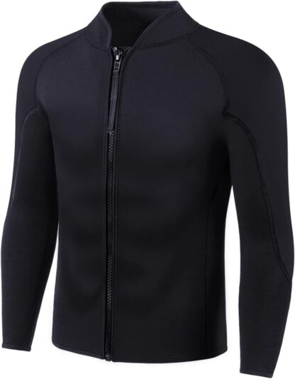men's 1.5mm wetsuit jacket, long sleeve, full front zip