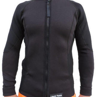 Men's 1.5mm Wetsuit Jacket, Full Front Zip, Long Sleeve