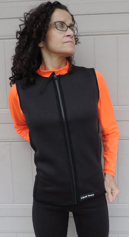 Women's 2.5mm Wetsuit Vest, Full Front Zipper