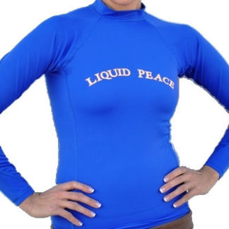 Women's Electric Blue, Long Sleeve, Rash Guard