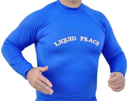 Men's Electric Blue, Long Sleeve, Rash Guard