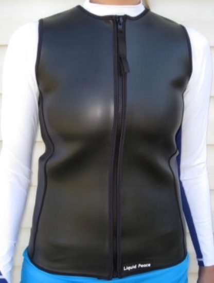 women's 1.5mm smooth skin wetsuit vest, front zip
