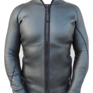 Men’s 2mm Smooth Skin Wetsuit Jacket, Front Zip, Long Sleeve