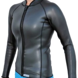 women's 3mm smooth skin wetsuit jacket, front zip